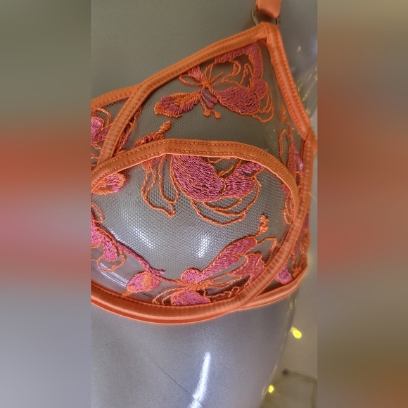 Honey Birdette Vibrant Orange and Pink Bra Set Lot 126 - Picture 5 of 12